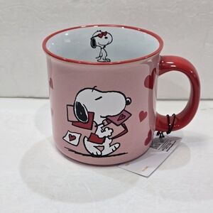 Peanuts New Gibson 2025 Snoopy & Woodstock Valentine's Day Theme 21oz Coffee Mug